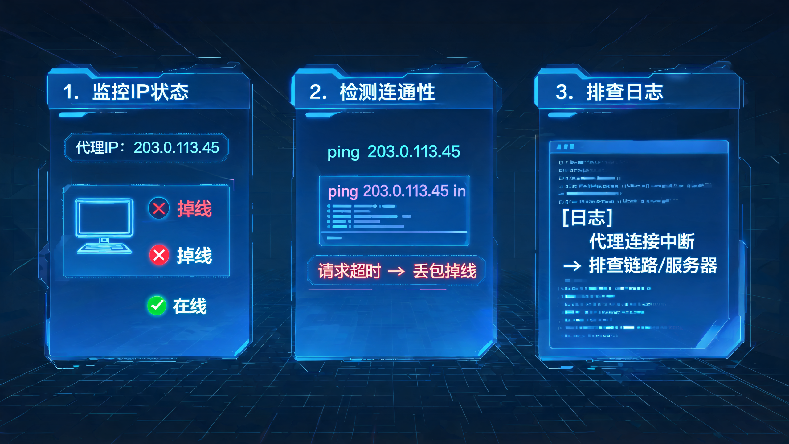 电脑软件代理IP怎么排查掉线?